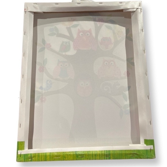 OWL picture kids baby bedroom decorations pink and blue owls and squirrel tree - Picture 3 of 10